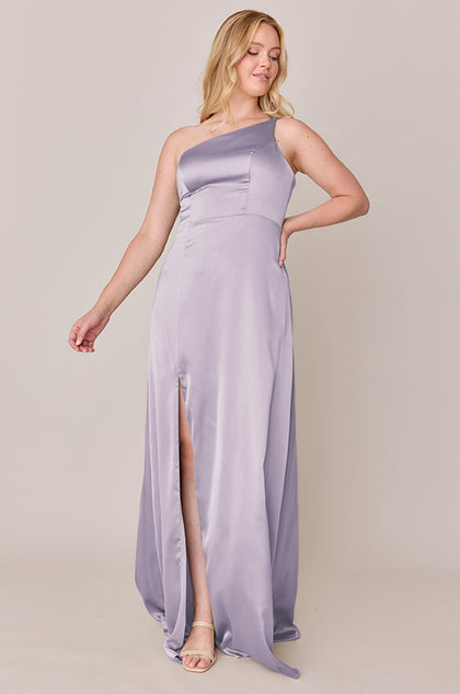 Inez Satin Dress | Made To Order | Light Lavender