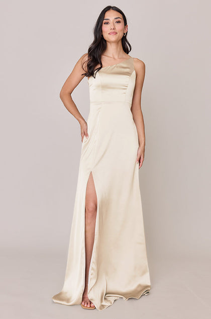 Inez Satin Dress | Made To Order | Yellow