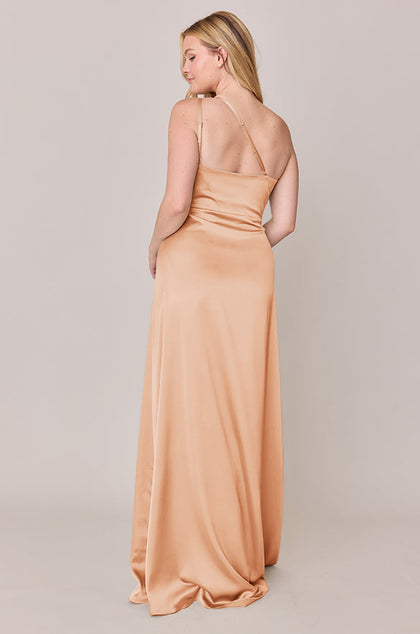 Inez Satin Dress | Made To Order | Peach