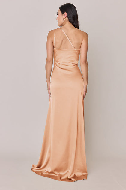 Inez Satin Dress | Made To Order | Peach