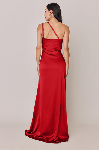Inez Satin Dress | Made To Order | Poppy Red
