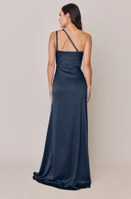 Inez Satin Dress | Made To Order | Romantic Blue