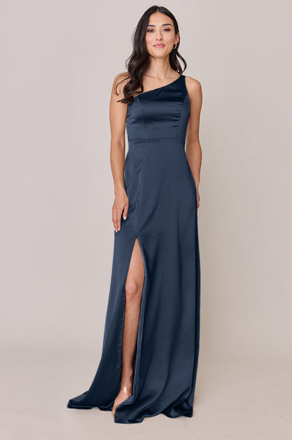 Inez Satin Dress | Made To Order | Romantic Blue