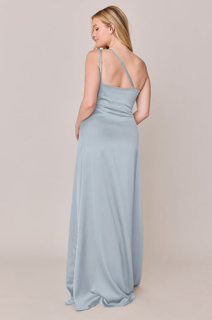 Inez Satin Dress | Made To Order | Sky Blue
