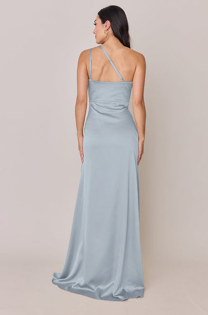 Inez Satin Dress | Made To Order | Sky Blue