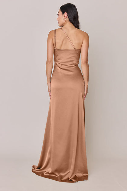 Inez Satin Dress | Made To Order | Toffee