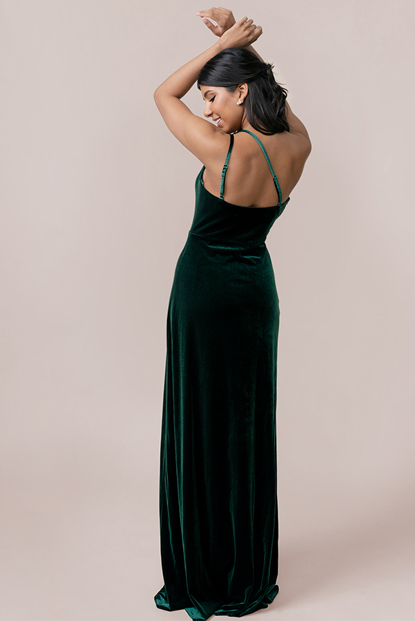 Inez Velvet Dress | Made to Order Silver Sage Inez Velvet Dress | Made to Order Silver Sage