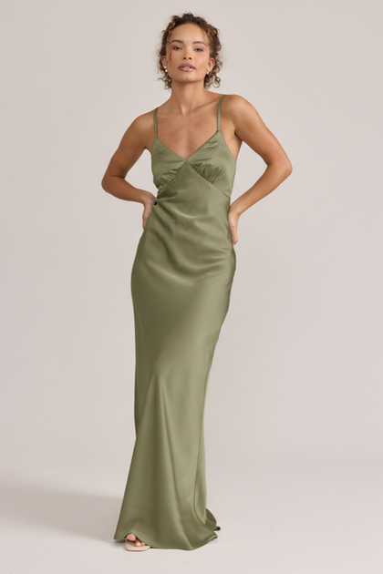 Model: Erica; Size: S; Color: Moss