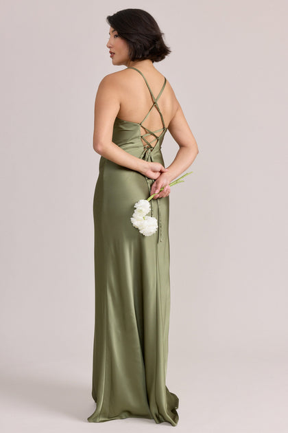 Model: Clarissa; Size: S; Color: Moss