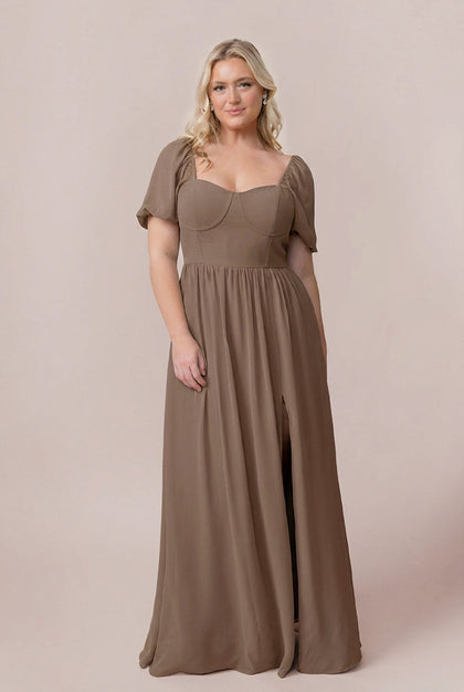 Isabella Chiffon Dress | Made To Order | Truffle