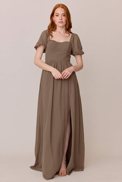 Isabella Chiffon Dress | Made To Order | Truffle