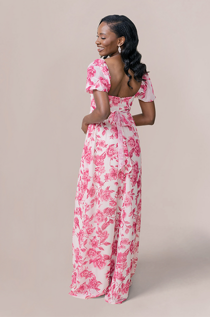 Model: April; Size: 4; Color: Hot Pink Garden