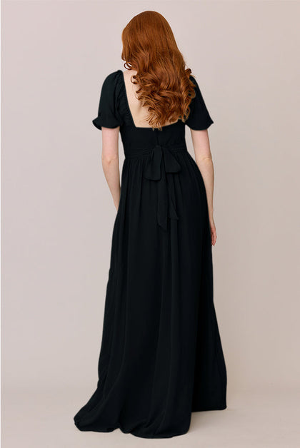 Isabella Chiffon Dress | Made To Order | Black