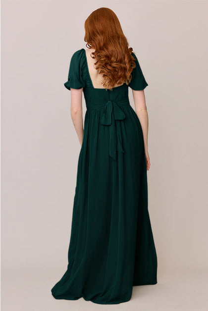 Isabella Chiffon Dress | Made To Order | Classic Emerald