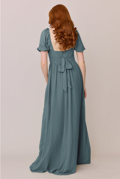 Isabella Chiffon Dress | Made To Order | Eucalyptus