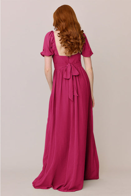 Isabella Chiffon Dress | Made To Order | Hot Pink
