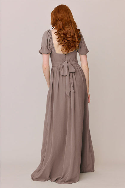 Isabella Chiffon Dress | Made To Order | Latte