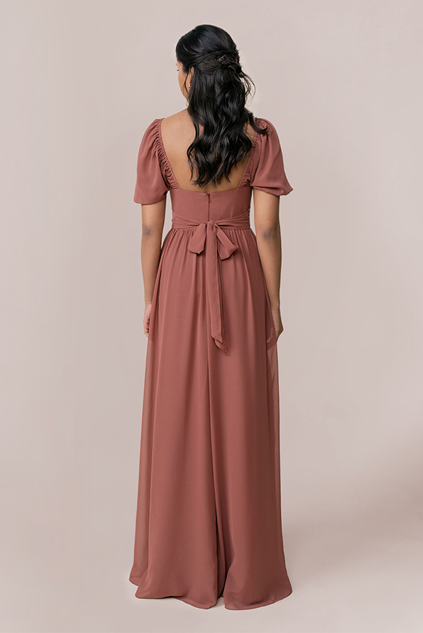 Isabella Chiffon Dress | Made To Order Powder Sky Isabella Chiffon Dress | Made To Order Powder Sky