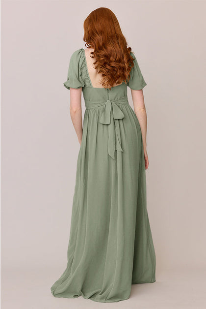 Isabella Chiffon Dress | Made To Order | Moss