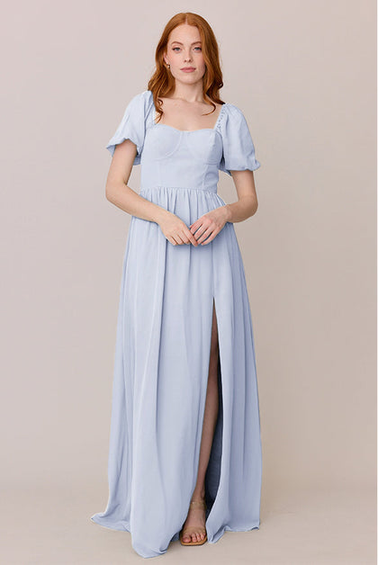 Isabella Chiffon Dress | Made To Order | Periwinkle