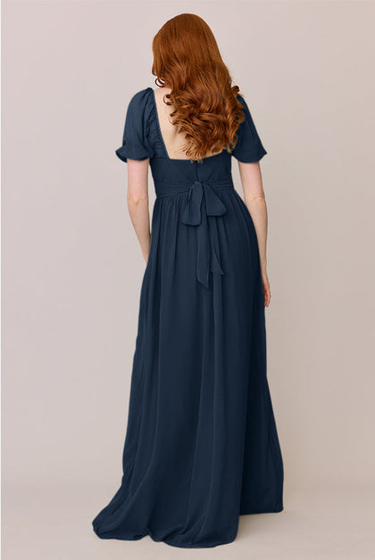 Isabella Chiffon Dress | Made To Order | Romantic Blue
