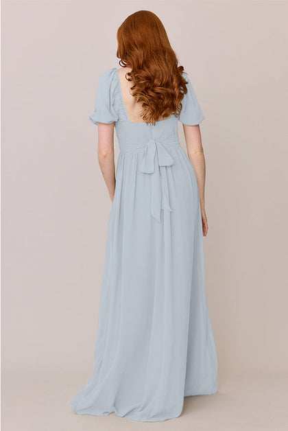 Isabella Chiffon Dress | Made To Order | Sky Blue
