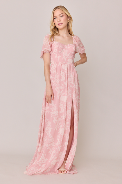 Model: Ali; Size: 4; Color: Blush Bouquet