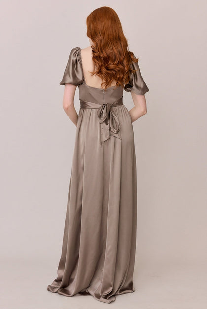 Isabella Satin Dress | Made To Order | Truffle