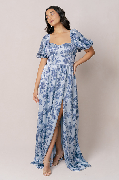 Model: Irene; Size: 10; Color: Sky Blue Bouquet