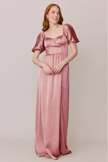 Isabella Satin Dress | Made To Order | Blushing Bride