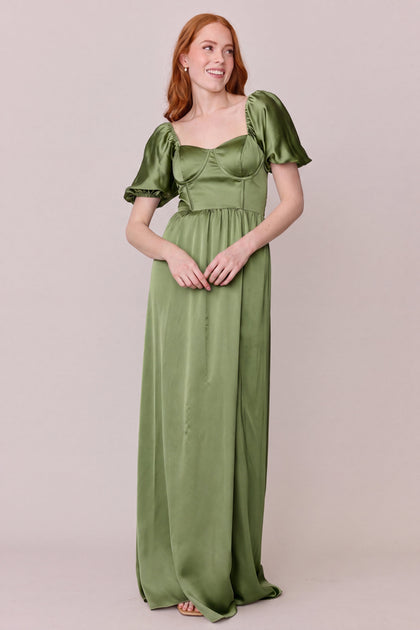 Isabella Satin Dress | Made To Order | Fern