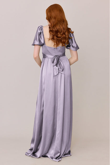 Isabella Satin Dress | Made To Order | Light Lavender