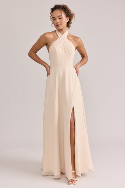 Model: Erica; Size: S; Color: Champagne