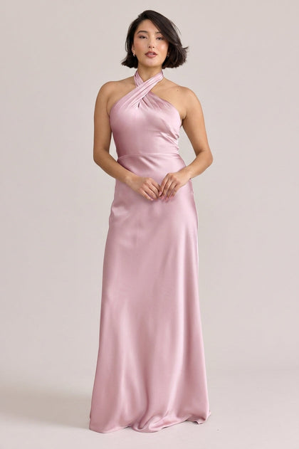 Isla Satin Dress | Baby Pink