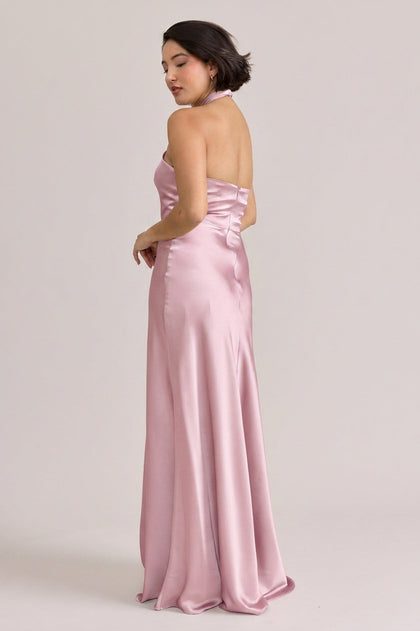 Isla Satin Dress | Baby Pink