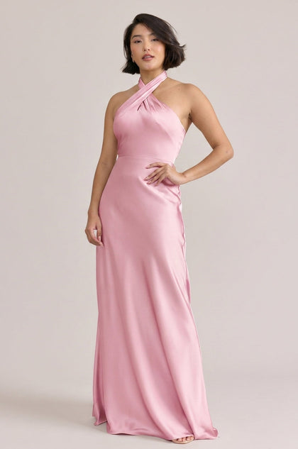 Isla Satin Dress | Perfect Pink