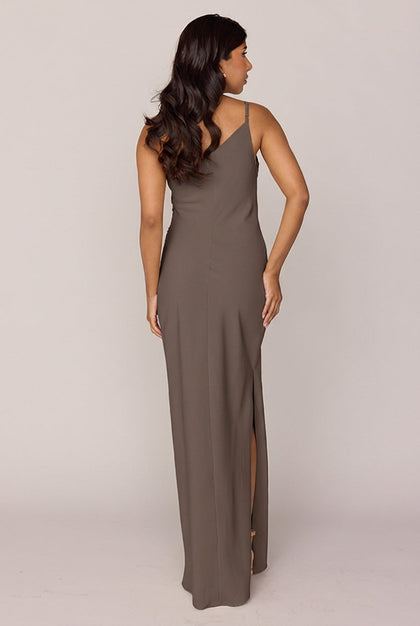 Jade Crepe Dress | Made To Order | Espresso