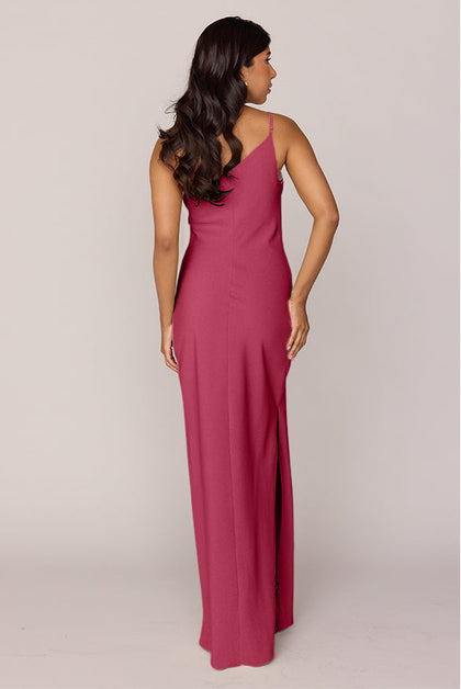 Jade Crepe Dress | Made To Order | Berry