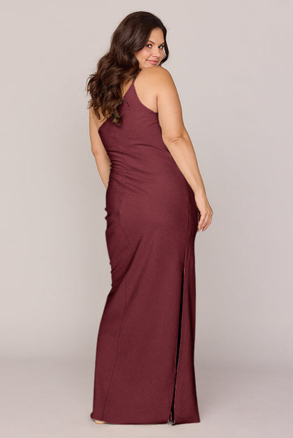 Jade Crepe Dress | Made To Order | Cabernet