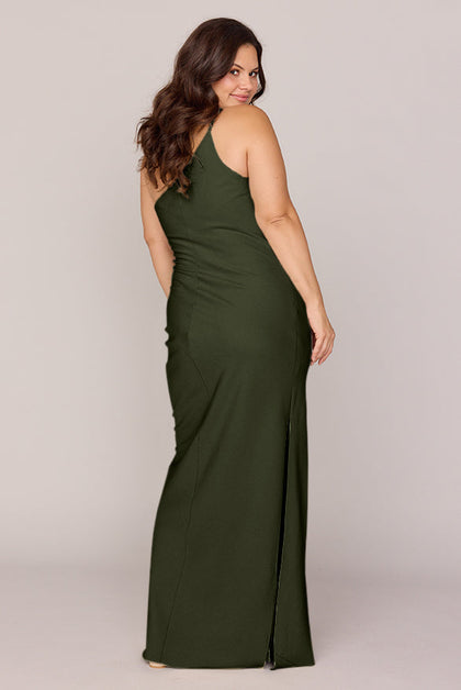 Jade Crepe Dress | Made To Order | Deep Olive
