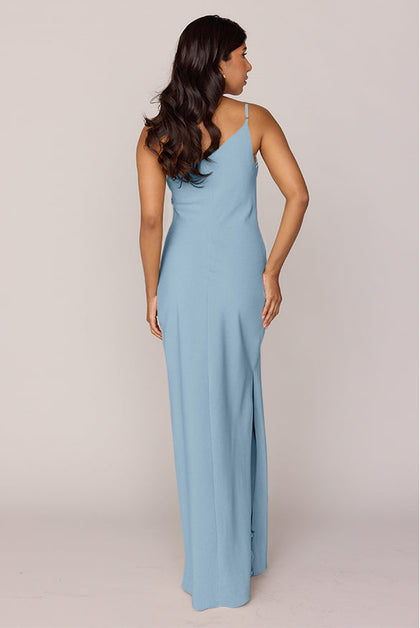Jade Crepe Dress | Made To Order | French Blue