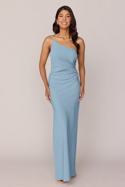Jade Crepe Dress | Made To Order | French Blue