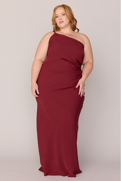 Model: Lynley; Size: 24; Color: Cabernet