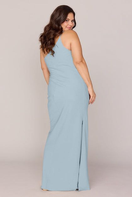 Jade Crepe Dress | Made To Order | Light Blue