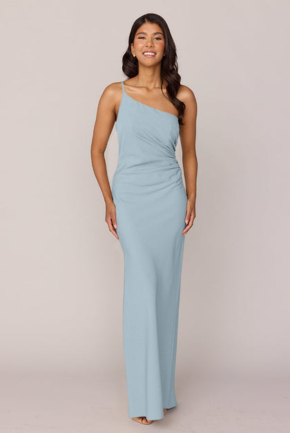 Jade Crepe Dress | Made To Order | Light Blue