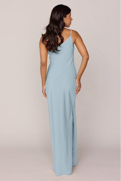 Jade Crepe Dress | Made To Order | Light Blue