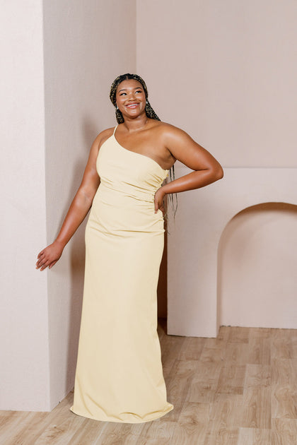 Jade Crepe Dress | Made To Order | Pale Yellow