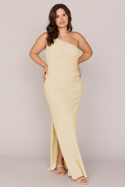 Jade Crepe Dress | Made To Order | Pale Yellow