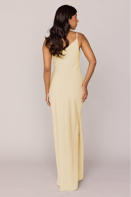 Jade Crepe Dress | Made To Order | Pale Yellow