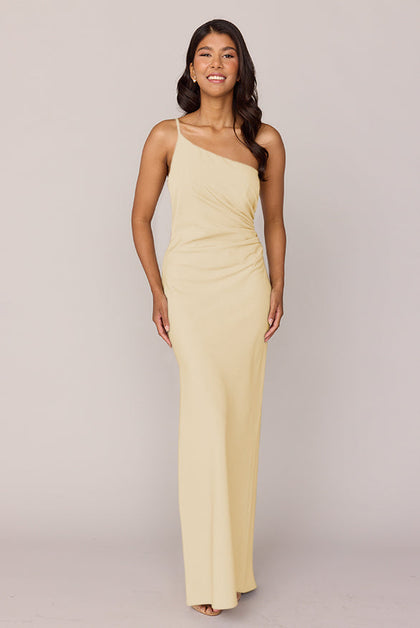 Jade Crepe Dress | Made To Order | Pale Yellow